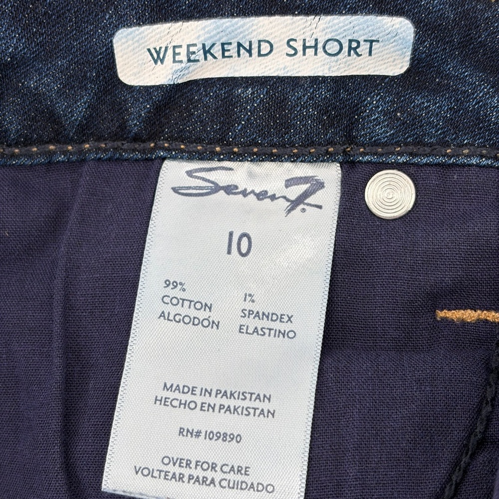 Seven 7 Denim Torino Women's Weekend Shorts‎ Front Zip - Picture 4 of 8